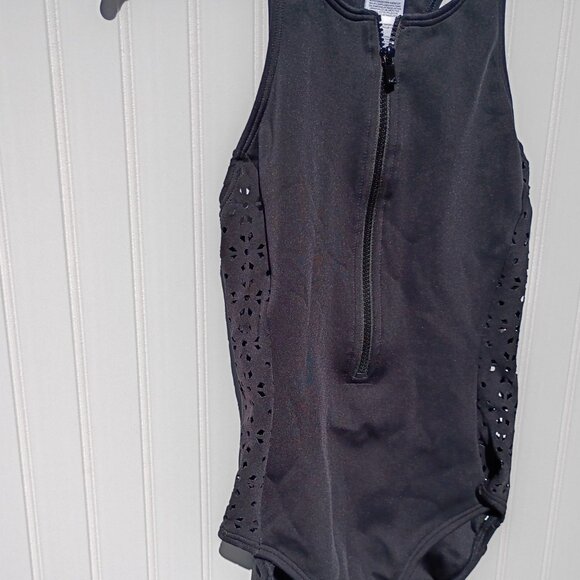 MICHAEL KORS Scuba Zip Swimsuit Womens 6 Black One Piece Bathing Suit NWT - Picture 7 of 16